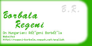 borbala regeni business card